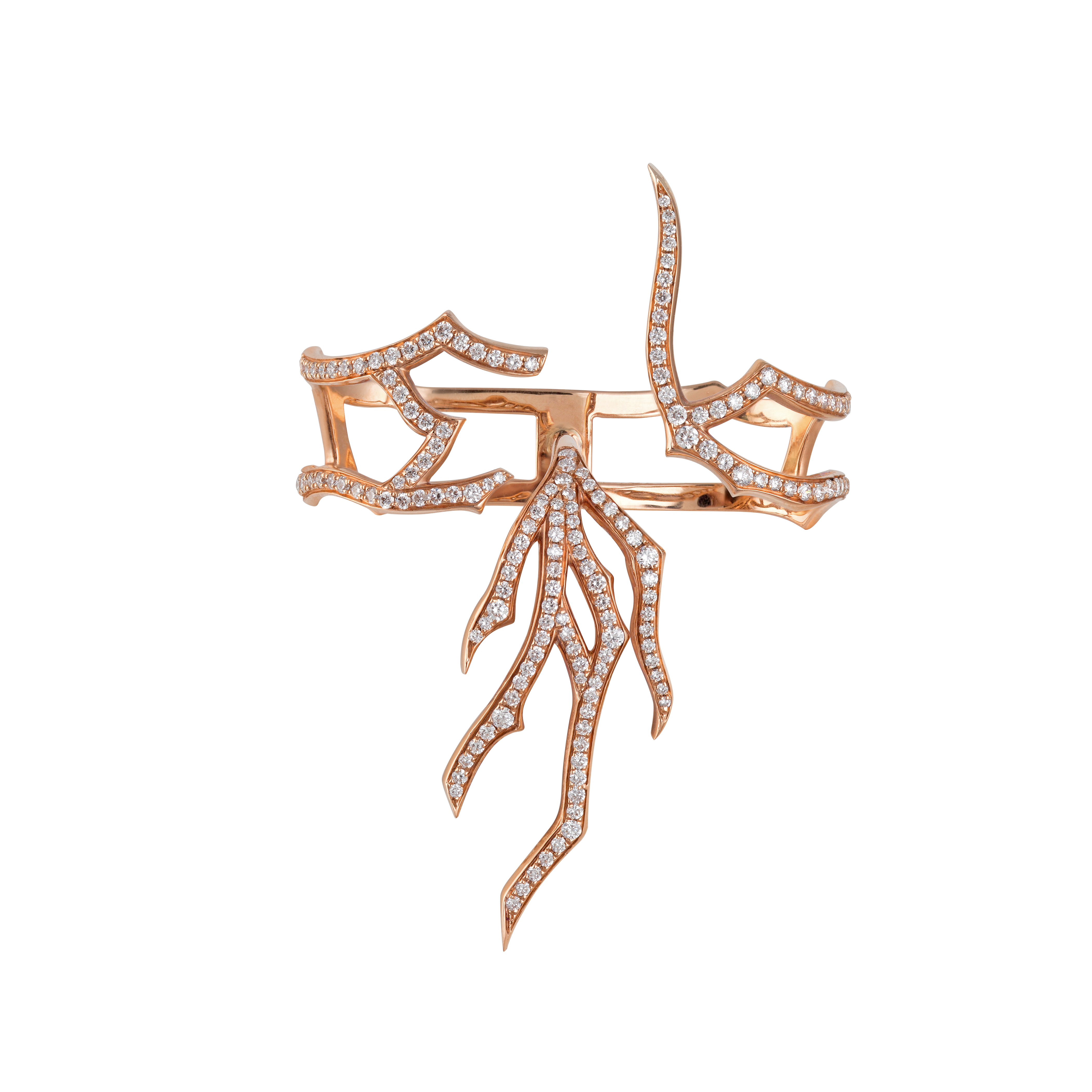 Branch Infinity Ring In 18K Rose Gold With VS-G Diamonds